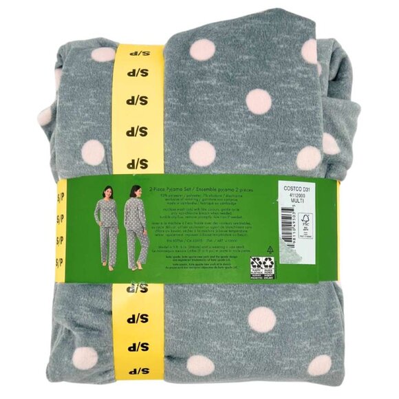 Kate Spade Women's Grey Polka Dot Pyjama Set: 2 Pieces / Various Sizes - Picture 2 of 3